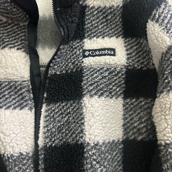 Columbia Gray and White Fleece Jacket - Picture 2 of 4